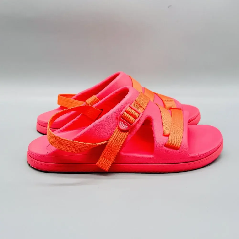 Chaco Sandals Kids Junior 6 Pink Orange Chillos Sport Strap Slip On Water Shoes